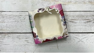 Коробка для пряників 15х15 см, Троянда