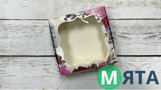 Коробка для пряників 15х15 см, Троянда