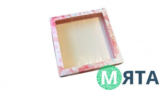 Коробка для пряників 20х20х3 см, Весняна