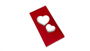 Коробка для шоколаду Червона, Серця