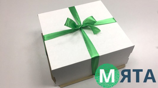 Коробка для торта 25х25х10 см. Ретро