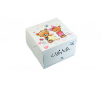 Коробка ланч-бокс Ведмежата, 11х11х8 см