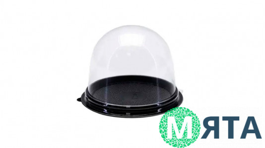 Купольна коробка для десертів. Чорна