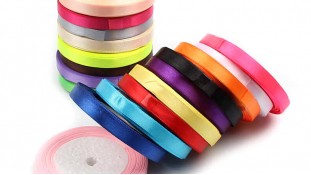 Стрічки атласні 0,6 см, рулон