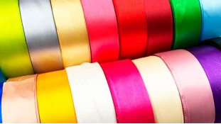 Стрічки атласні 1.2 см, рулон