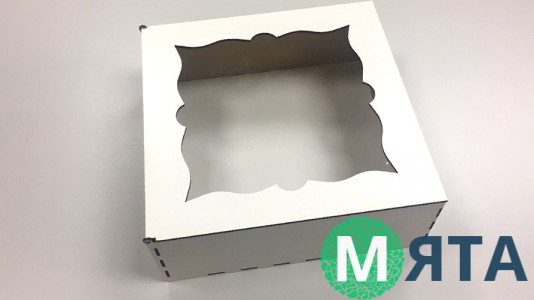 Дерев'яна коробка для торта 30х30х11 см