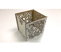 Дерев'яна коробка Куб 12х12х12 см, Вензель