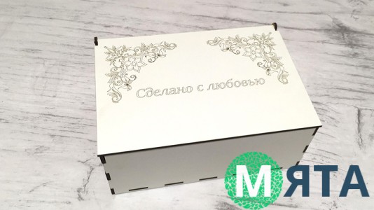 Коробка для десертів, біле ДВП