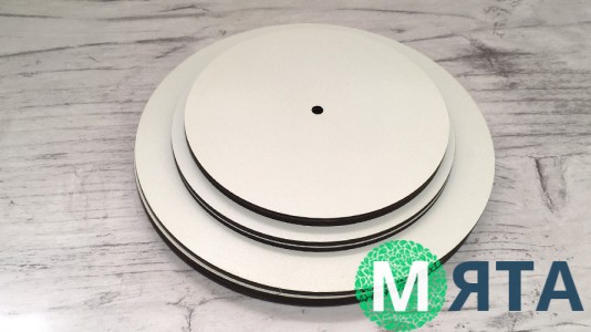 Підставки з отвором 10мм, Посилене біле ДВП