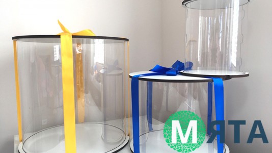 Коробка-тубус для торта, висота 30 см