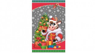 Пакети Новорічні Корівка, 20х35 см