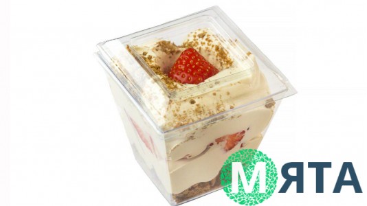 Стаканчики для десертів Піраміда з кришкою, 200 мл