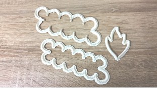 Вирубка Трояндочки рифлені (півон), 3 шт