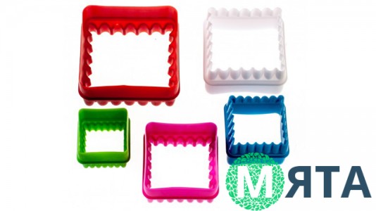 Вирубки Квадрат рифлений. 5 штук