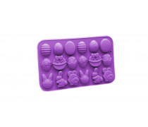 Силіконова форма Великодні зайці + яйця