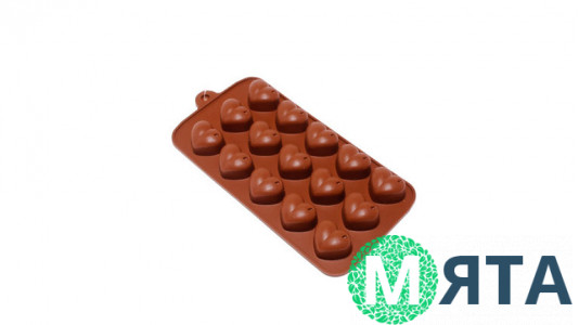 Силіконова форма цукерок Серця з крапелькою