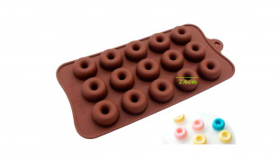 Силіконова форма міні пончики, 15 шт