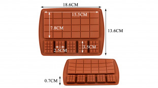 Силіконова форма Шоколадки №2, 6 шт