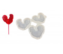 Силіконовий молд для льодяників Півники, 3шт