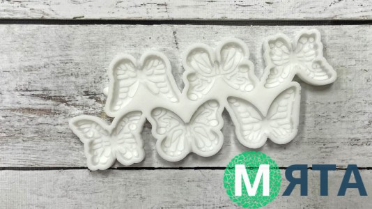 Силіконовий молд для льодяників Метелики, 6 шт