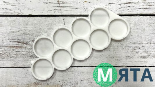 Силіконовий молд для льодяників Круги, 9 шт