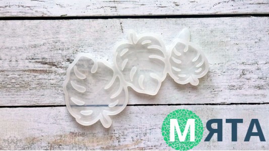 Силіконовий молд для льодяників Листя Монстери