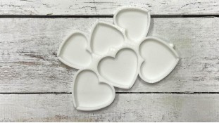 Силіконовий молд для льодяників Серця, 6 шт
