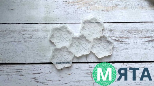 Силіконовий молд для льодяників Сніжинки №1