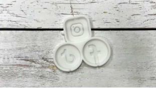 Силіконовий молд для льодяників Соцмережі №2