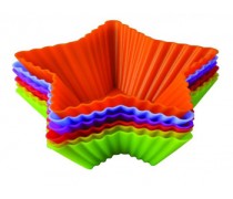 Набір порційних силіконових форм Кошичок-Зірочка. 10 штук