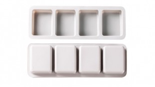 Силіконова форма для євродесертів Прямокутна, 4 шт