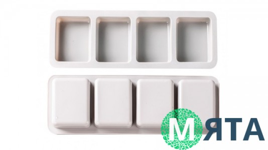 Силіконова форма для євродесертів Прямокутна, 4 шт