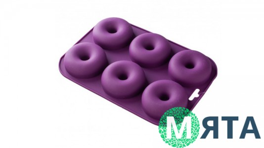 Силіконова форма для пончиків, 6 шт