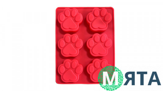 Силіконова форма Лапка, 6 шт