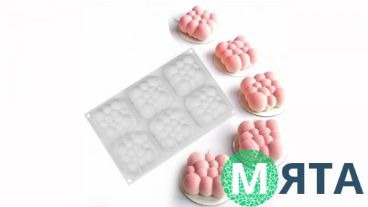 Силіконова форма Хмари, 6 шт