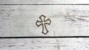 Топпер Хрестик №1 Контур, картон