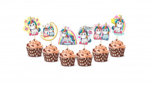 Міні-Топпери Єдиноріг, картон