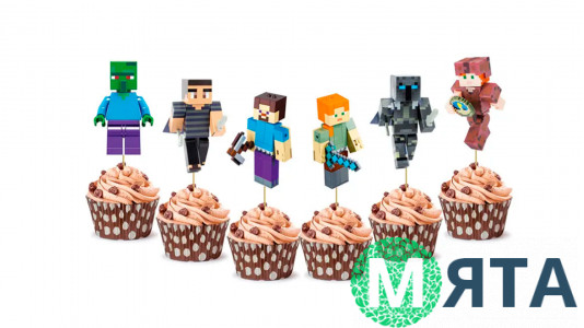 Міні-Топпери Майнкрафт, картон