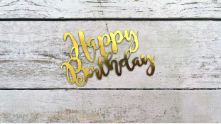 Топпер "Happy Birthday" №27, картон