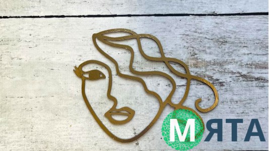 Топпер Дівчина контур, картон