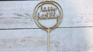 Топпер "Happy Birthday" 4, дерево