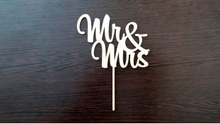 Топпер "Mr & Ms" 3, дерево