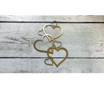 Топпер Серця, картон