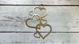 Топпер Серця, картон