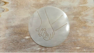 Трафарет Дві руки, 12 см