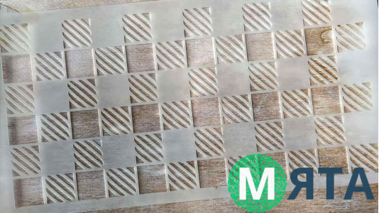 Трафарет Квадрати, 29х15 см