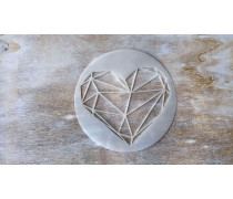 Трафарет Серце Орігамі, 12 см