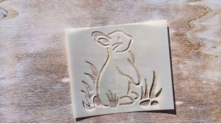 Трафарет Пасхальний кролик, 11х12,5 см