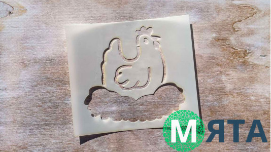 Трафарет Курочка, 11х12,5 см