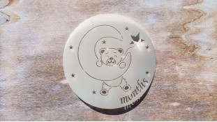 Трафарет Ведмедик з місяцем, 12 см